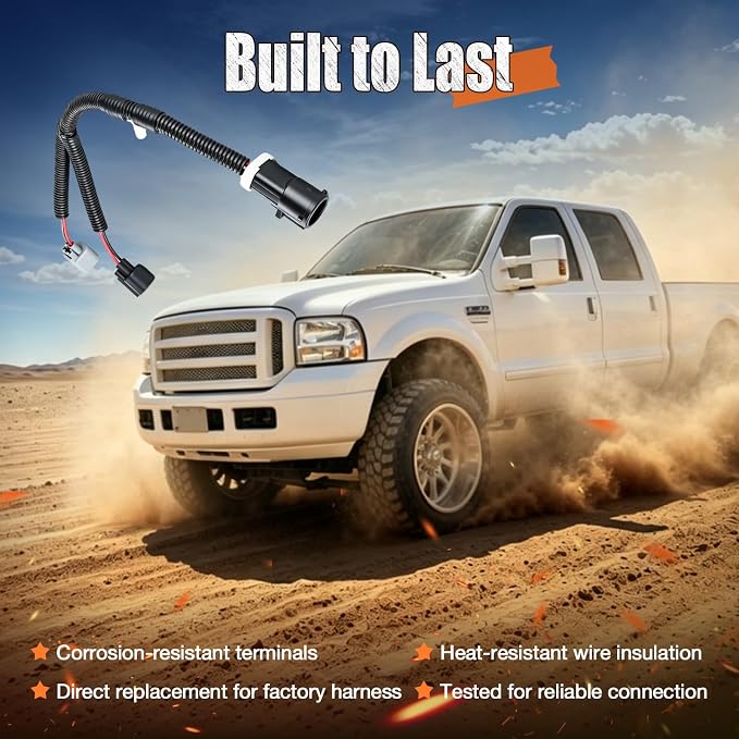 iFJF HFCM Fuel Pump Wiring Harness Compatible with Ford 6.0L Super Duty | F250-F550 Excursion Powerstroke V8, Common Rail System Guard, Heavy-Duty Fluoroelastomer Seals, Plug-and-Play Install