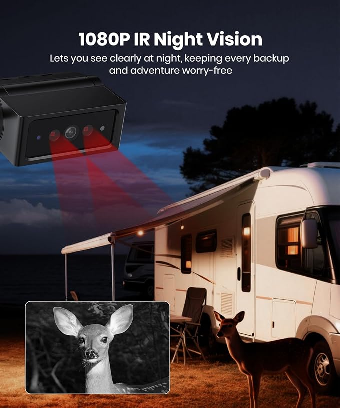AUTO-VOX S4B Wireless Backup Camera Kit: Includes 4PIN USB Power Cable ， Quick Install, IP69K Waterproof, Perfect for Truck, Trailer, or Car
