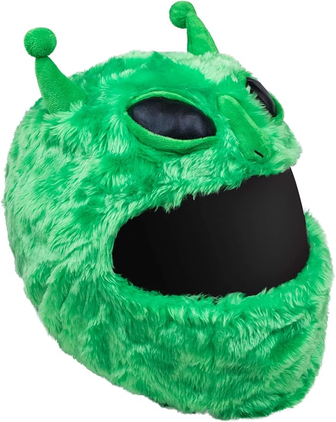 Moto Loot Helmet Cover for Motorcycle Helmet, Fun Rides and Gifts (Cover Only. Helmet Not Included) - Alien