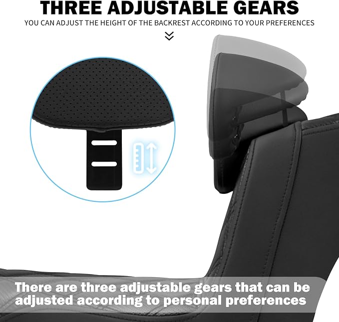 One-Piece Driver Passenger Seat Motorcycle 2-Up Seat with Driver Backrest Cushion Pad Fit for Harley Sport Glide FLSB Low Rider FXLR FXLRS FXLRST 2018-later (Black Stitching)