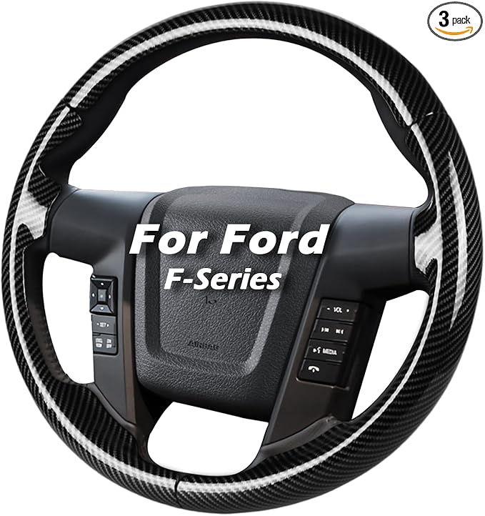 Steering Wheel Cover for Ford F150 2009-2014/Ford Expedition 2015-2017 Custom-fit Car Steering Wheel Cover for Ford Steering Wheel Protector