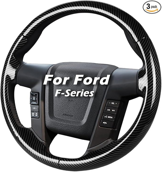 Steering Wheel Cover for Ford F150 2009-2014/Ford Expedition 2015-2017 Custom-fit Car Steering Wheel Cover for Ford Steering Wheel Protector