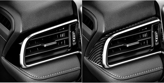 NVCNX Real Premium Carbon Fiber for Toyota Camry Accessories 2018-2024 2019 2020 2021 2022 2023 SE/LE/XSE/XLE/SE Nightshade/L/TRD Hybrid Car Dash Driver Side Air Vent Cover Interior Trim Sticker 1PC