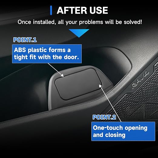 SXCY 2PCS for Toyota RAV4 Trash Can for 2019-2024 2025 Toyota RAV4 Accessories Front Door Side Trash Can [OEM-Fit] Garbage Bin Storage Box Waterproof Leak-Proof Trash Bin w/Lid Odor-Free Storage