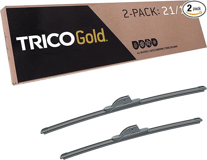 TRICO Gold™ (18-2118) 21 & 18 Inch Pack of 2 Automotive Replacement Windshield Wiper Blades for My Car Premium All Weather Beam Blade for Select Vehicle Models