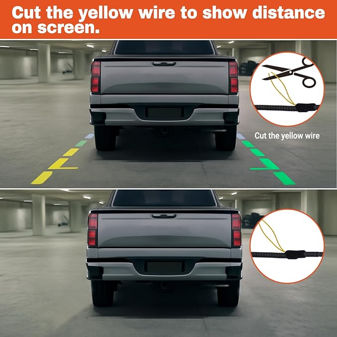 Tailgate Handle Backup Camera Compatible with 1999-2006 Chevy Silverado GMC Sierra 1500 2500 3500 HD Waterproof Reversing Rear View Back Up Camera, Tailgate Handle Backup Kit Replaces# 15228541