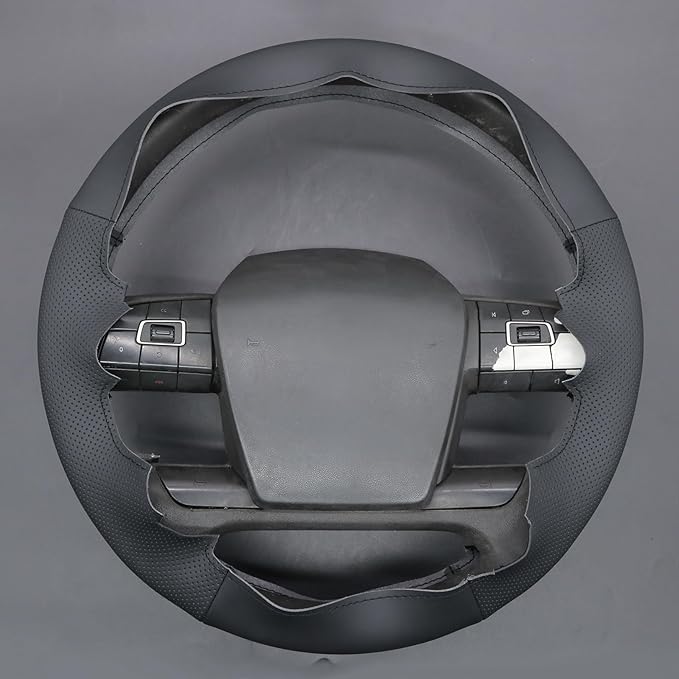 MEWANT Hand Sewn Steering Wheel Cover Wrap for Volvo VNL VNR FM FH 2017-2025 Steering Wheel Accessories for Volvo FM