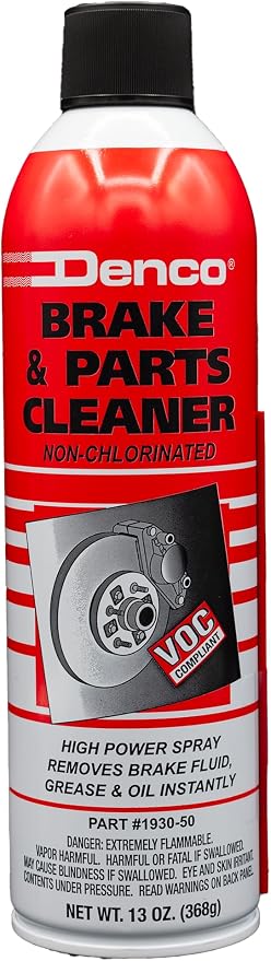 DENCO DISTRIBUTING, INC. #1930-50 Brake & Parts Cleaner Spray, 50-State Compliant, Non-Chlorinated, Fast-Drying Degreaser, Low Odor Aerosol, 15.3oz (13oz net wt) (Case of 6)