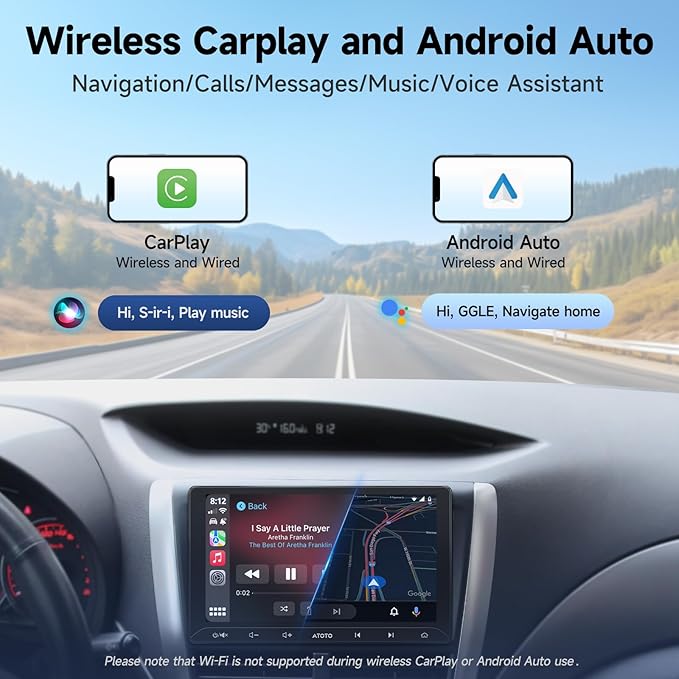 ATOTOZONE AC-4450 Bluetooth OBDII/OBD2 Car Diagnostic Scanner/Scan Tool,for A5LG211T,10.1inch 2G+32G Android Double DIN Car Stereo, Wireless CarPlay & Android Auto Touchscreen,with Backup Camera