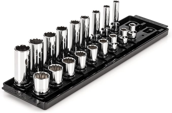 TEKTON 3/8 Inch Drive 12-Point Socket Set, 18-Piece | SHD91214