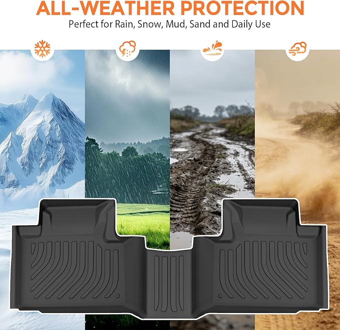 Floor Mats for Jeep Grand Cherokee 2016-2021 & for Jeep Grand Cherokee WK 2022 (Not for L or 4XE), Heavy Duty TPE All Weather Protection, Waterproof Non-Slip Black (Floor Mats & Cargo Liner)