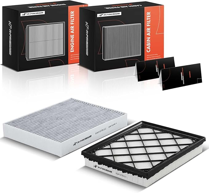 A-Premium Engine & Cabin Air Filter with Activated Carbon Compatible with Ford Escape 2020-2022 1.5L 2.0L, Bronco Sport 2021-2025 1.5L 2.0L, Maverick 22-24 2.0L & Lincoln Corsair 20-22 2.0L 2.3L