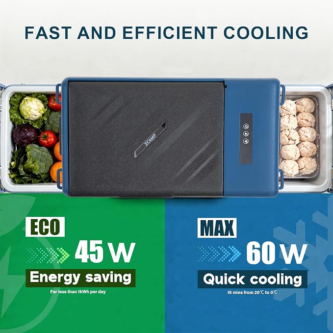 KI19 12 Volt Refrigerator,Portable Freezer,21 Quart(19L) Car Cooler,12V Car Fridge,12/24V DC 100-240V AC for Camping, Travel, Truck, RV, Boat -4℉~68℉