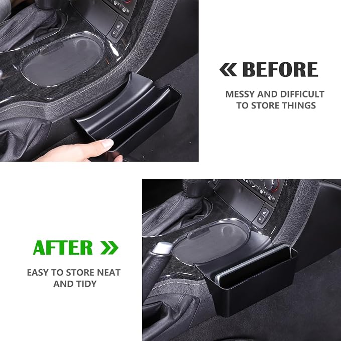 Car Gear Shift Storage Box Center Console Side Organizer for Chevrolet Corvette C6 2005-2013 Co-Pilot Side Organizer,Center Console Hanging Storage Box Interior Accessories