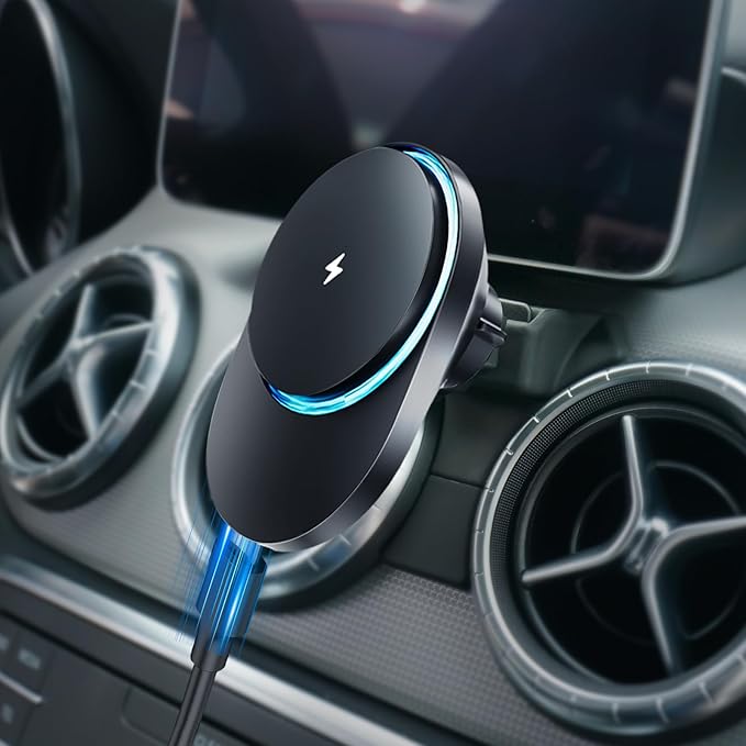 CLEC for Mercedes-Benz GLA-Class 2015-2020 CLA-Class 2013-2019 Magnetic Wireless Car Charger Phone Holder Mount 15W Fast Charging Car Phone Holder Wireless Charger