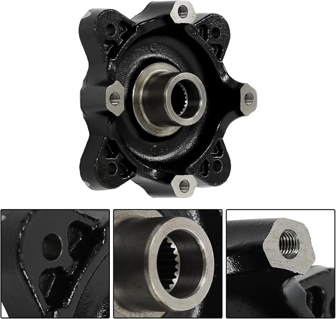waltyotur Front Wheel Hub Brake Disc Stud Kit Replacement for Polaris ACE RZR 570 500 800 900 Replacement for 5137127-067 5137659-067 5137539-067