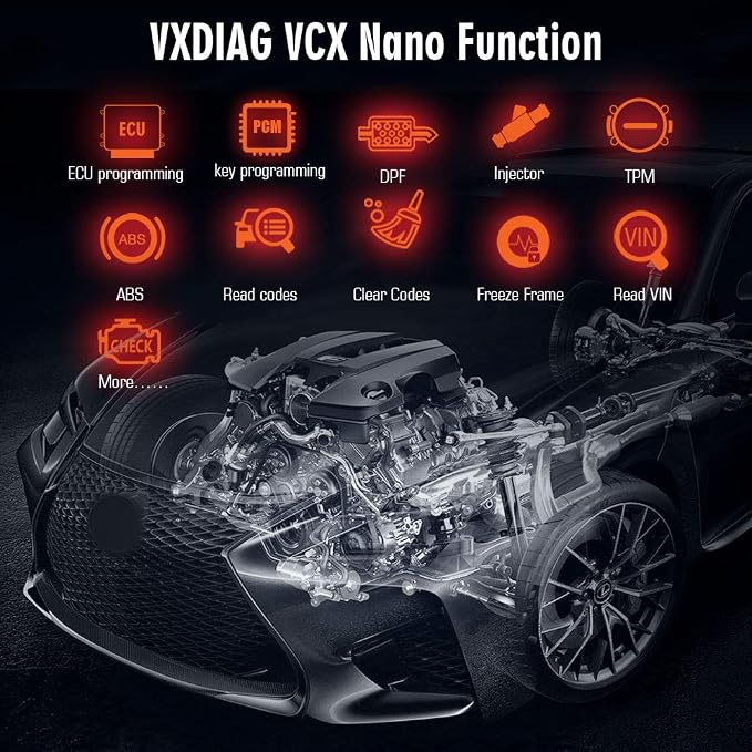 VXDIAG VCX Nano Compatible for Ford/Mazda 2 in 1 Diagnostic Tool with IDS Programming Tool