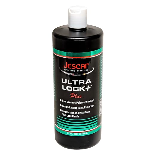 Jescar Ultra Lock + - 32oz | SiO2-Infused Advanced Polymer Sealant for Long-Lasting Paint Protection and High Gloss Finish – UV Protection, Easy Application, Safe for Cars, Boats, RVs, and Motorcycles