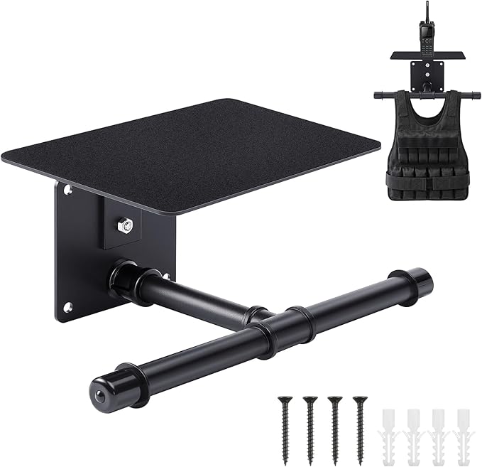 Yaocom Weight Vest Hanger Wall Mount Heavy Duty Tactical Gear Police Vest Holder Motorcycle Helmet Rack Stand for Gym Home Garage Train Armor Breastplate Backpack Organizers