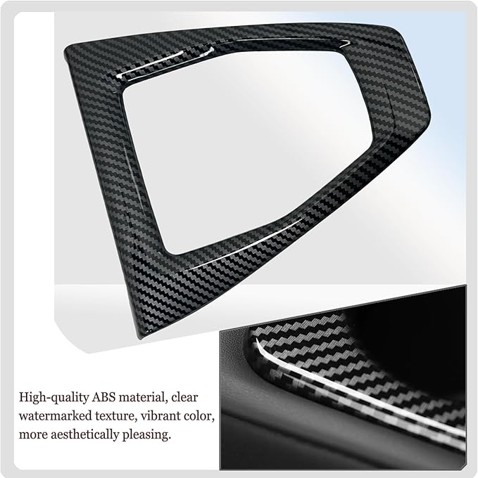 MUXEE Console Gear Shifter Panel Cover,for Ford Mustang 2024 2025 2026 - ABS Carbon Fiber Sport Style Console Gear Shifter Panel Cover Accessories(for Manual Gear Model)