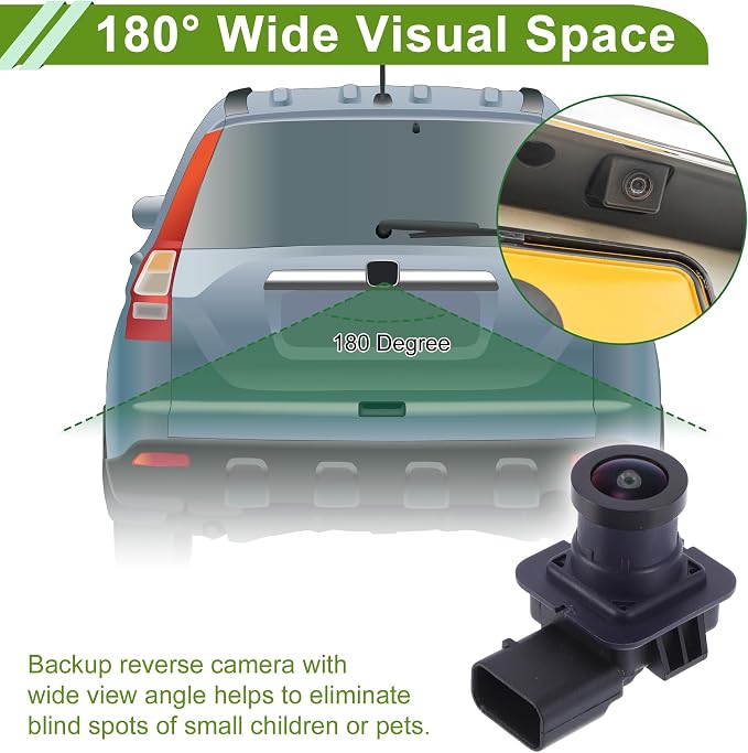 No.ES7T-19G490-AE/HS7T-19G490-AE Rear View Camera for Ford Fusion 2017-2020 License Plate Park Assist Camera Backup Reverse Camera