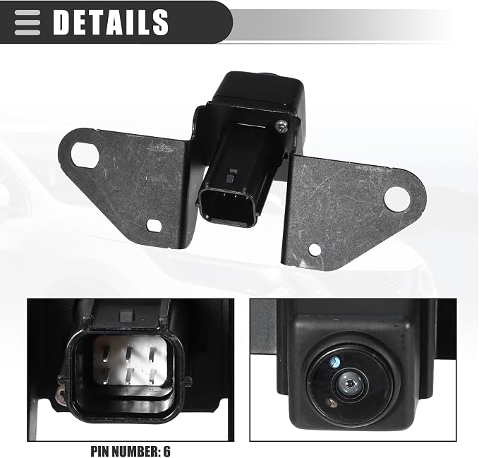 Motoforti Front View Parking Camera, for Nissan Rogue Sport 2017-2019, Plastic Metal, No.284F1-4EA1A/284F1-4EA0A, Black