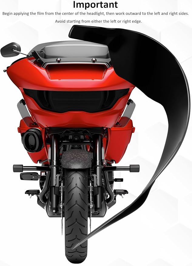Headlight Lens Headlamp Protection Film Headlight Cover Guard Compatible with Harley Touring CVO Road Glide FLTRXSE 2023-up & Road Glide/ST 2024-up (Black)