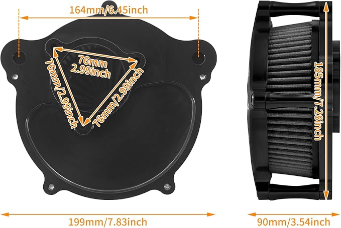 Motorcyle Air Cleaner Filter Fit for Harley Touring street glide road king trike Softail (D For M8 Touring 17-23 Trike 17-25 Softail 18-24)