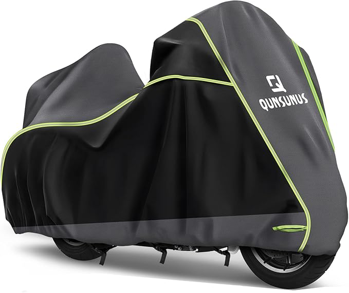 QUNSUNUS Motorcycle Cover for Ultra Limited,Road Glide Limited,Gold Wing,Road Master with Vent Holes and Lock Holes for Wind, Sun, UV and Dust Protection