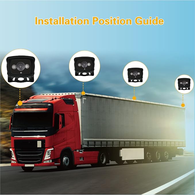 VC5 1080P HD Backup Camera, IP69K Waterproof Rear View Camera with IR Night Vision,AHD Sensor, Wide Dynamic Range,Viewing Angle,4-Pin Compatible, Works with VMS/VMST/VMQD Systems,9–36V