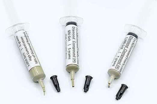TechDiamondTools Kit of 3 Diamond Lapping Paste Polishing Compound USA Made 600 1050 1500 Grit Lapidary Paste for Rock Glass Metal Jewelry Resin Marble with High Concentration of Diamond Powder