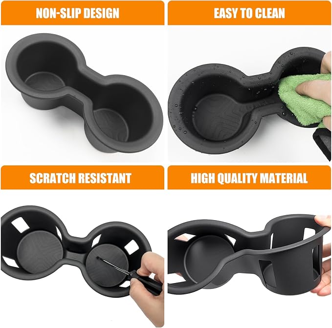 Center Console&2nd Row Cup Holder Compatible with 2023-2026 Honda Pilot (Only Fits for 8 Seats) Drink Holder Cupholder Coast for Pilot Accessories
