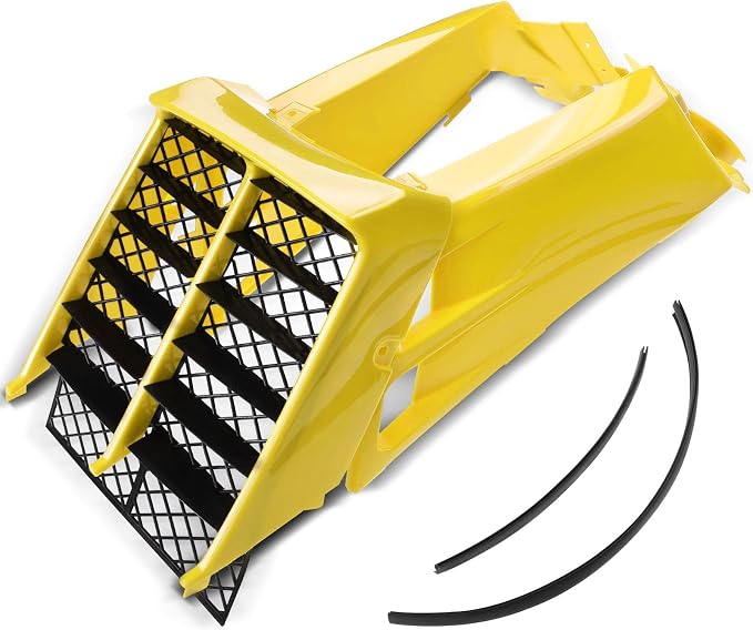 A-Premium Yellow Plastic Gas Tank Side Covers with Grill | Compatible with Yamaha Banshee 350 1987-2006 2-PC Set