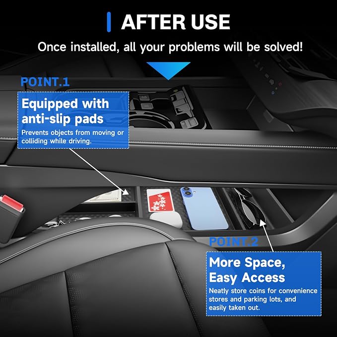 SXCY 2PCS for 2025 2026 Murano Center Console Organizer [Armrest Tray + Under Tray] for Nissan Murano 2025 2026 Central Control Box Murano 2025 2026 Accessories Armrest Organizer Console Storage