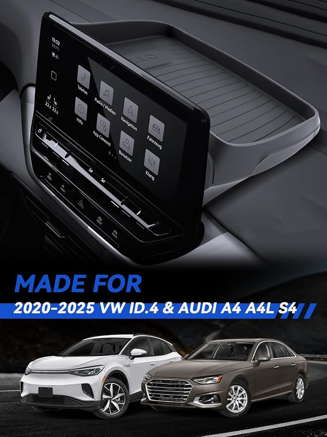 for Audi Q5 Dashboard Console Organizer 2021-2025 Audi Q5/Q5L/A5/S5 & 2020-2025 Audi A4L/A4/S4 Accessories Behind Screen Organizer Storage Box Console Dash Tray