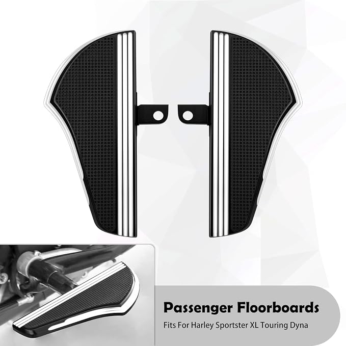 Motorcycle Passenger Driver Rider Floorboards Kit Fit for Harley Touring Electra Glide Road Glide Road King Street Glide 1986-2025, 1986-2017 Softail FL, 2012-2016 FLD, 2008-2025 Trike Chrome