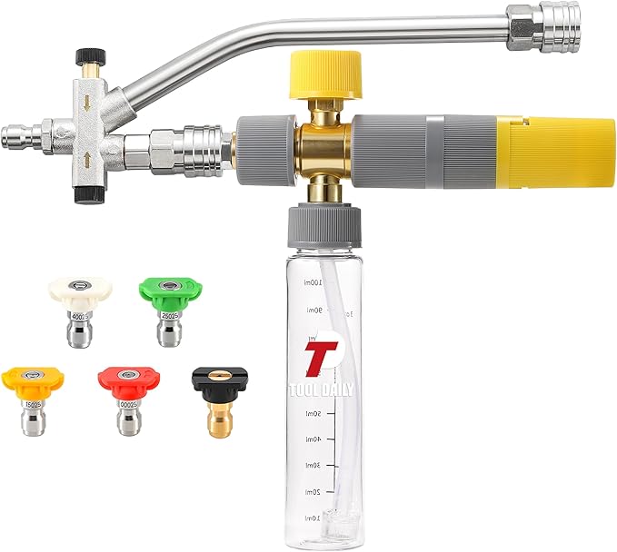 Tool Daily Foam Cannon Dual Connector, Pressure Washer Nozzle Holder