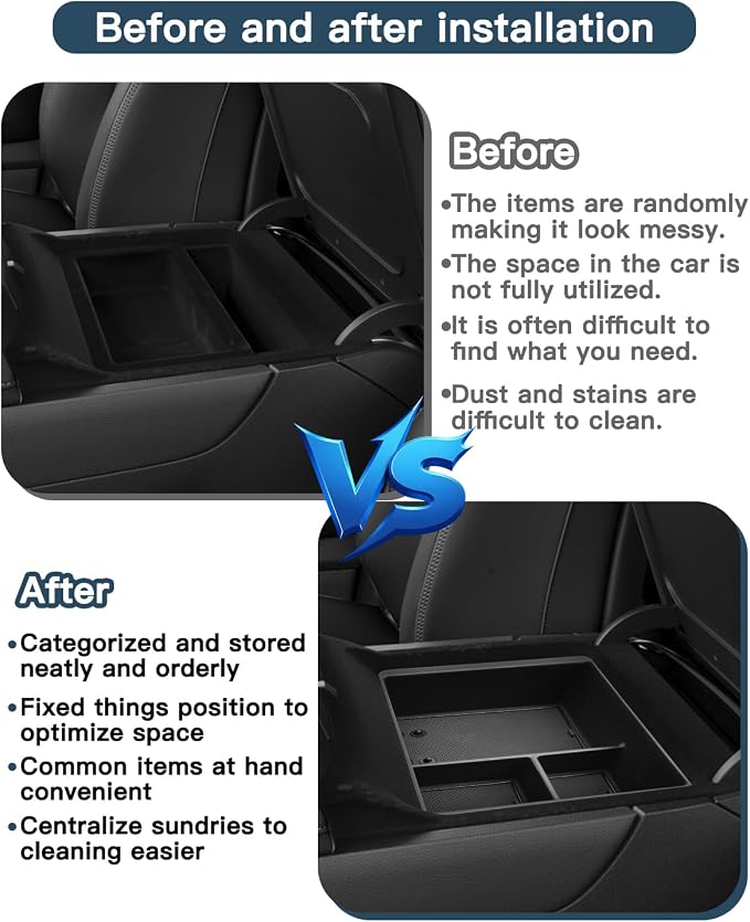 2025 2026 Armada Center Console Organizer for 2026 Nissan Armada Accessories ABS Material Armrest Console Glove Tray Compatible with 2025 2026 Nissan Armada SV/SL/Platinum/Pro-4X/Platinum Reserve