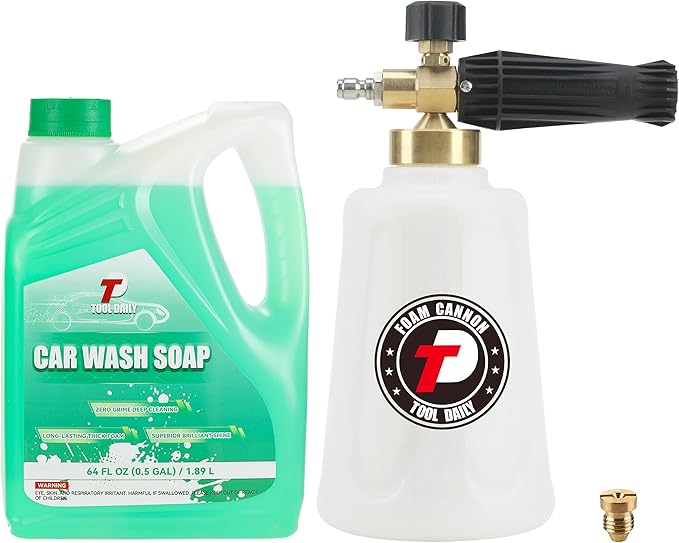 Tool Daily Foam Cannon for Pressure Washer with Car Wash Soap, Garden Hose to Pressure Washer Adapter