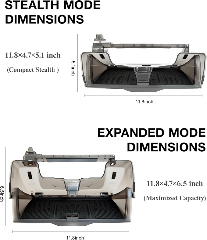 Tesla Hidden Under Screen Storage Box [One-tap Open & Smooth Damping Slides] Center Console Organizer for Model Y Juniper Model 3 Highland 2026~2016 (Fit New Model Y/3 Standard, Premium & Performance