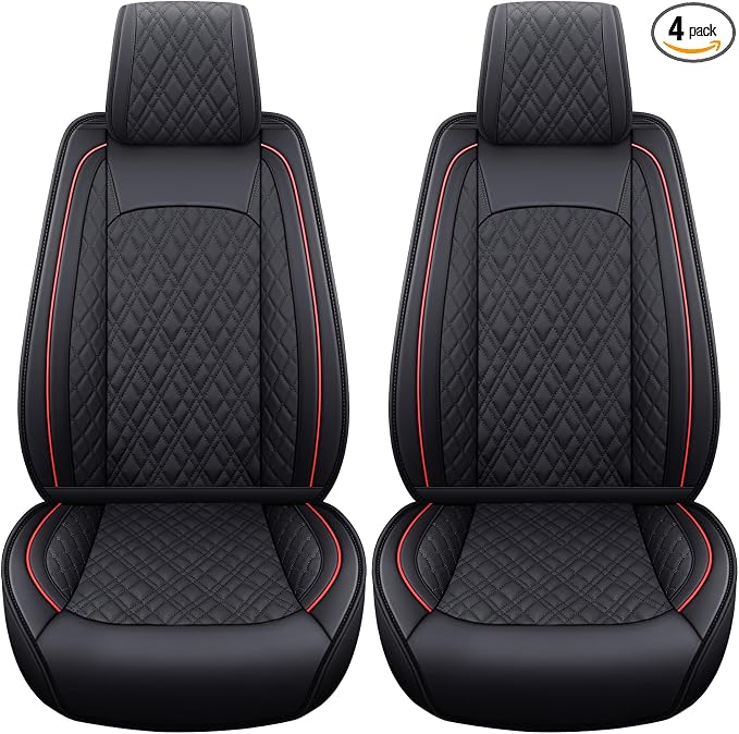 YIERTAI Car Seat Covers for Dodge Ram Fit 2009-2026 1500 2010-2026 2500 3500 Classic Bighorn Longhorn Laramie Tradesman Truck Red Front