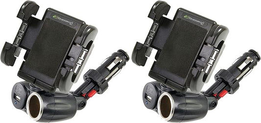 Bracketron Universal USB Power Dock Grip-iT Mount,Black (Pack of 2)