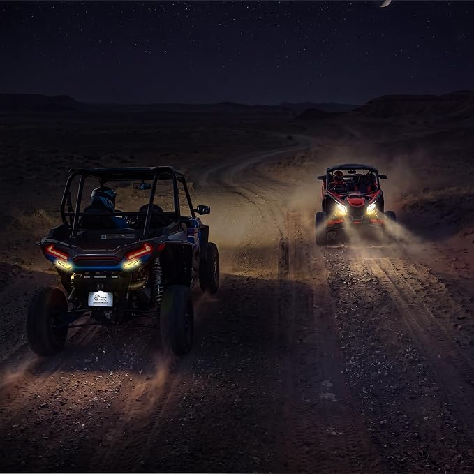 DREAMIZER UTV/ATV Turn Signal Kit, License Plate Holder, Pre-Wired, Steering Column Switch with Hazard Light, Universal Street Legal Kit Compatible with Polaris, Can-Am, Teryx, CFMOTO
