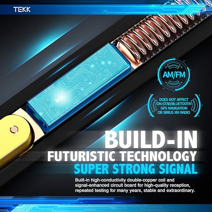 Tekk Short Antenna Compatible with 2022 Miata/Designed for Optimized FM/AM Reception / 4.8 Inches