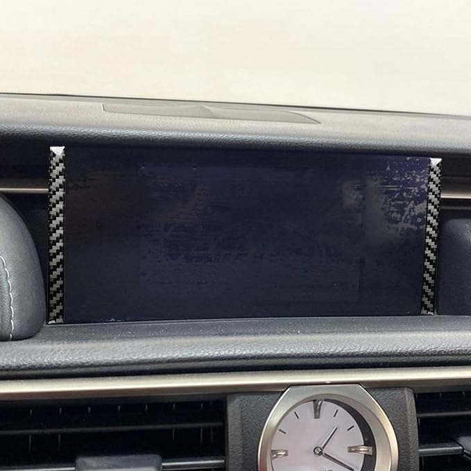 Soft Carbon Fiber Car Interiors Navigation Trim 2/Piece Decorative Stickers for Lexus RC300 350 200T 15-24 IS250 13-20 Carbon Fiber Interior Accessories