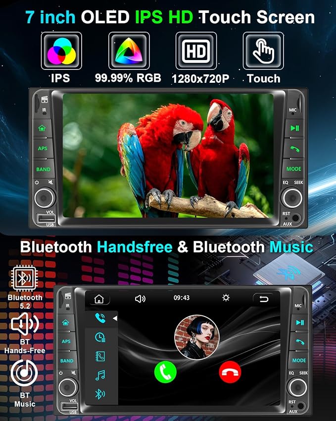 Plug & Play Car Radio Stereo for Nissan Rogue Selet 2014-2015/Sentra 2015-2019/Versa 2014-2019/Versa Note 2014-2019/Quest 2011-2017/TITAN 2013-2015 W/Carplay Android Auto Touchscreen Bluetooth AM/FM