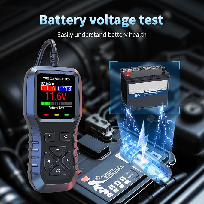 wiiyii K1 Car Check Engine Code Reader, Auto Code Reader, Car Scanner Diagnostic Tool to Real-Live Data, Freeze Frame with Colour Screen, Multilingual for All OBDII & EOBD Vehicles