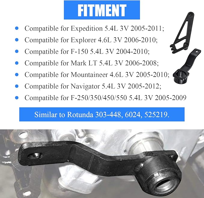 2PC Crankshaft Positioning Wrench Holder Cam Phaser Locking Tool Compatible for Ford 1993 4.2L and 4.6L 2-Valve Engine, Similar to Rotunda 303-448, T93P-6303-A, 6024 & 525219