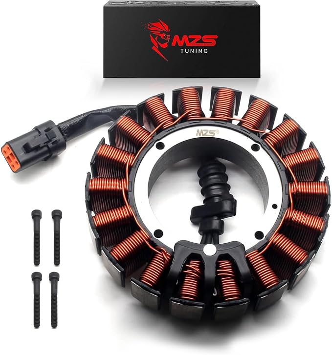 MZS Motorcycle Electric Stator Coil 30017-07 Compatible With 2007 Dyna Softail Models