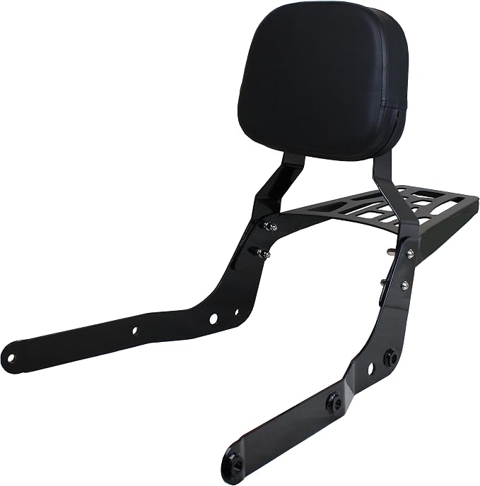 YHMOTO Passenger Sissybar Backrest with Luggage Rack for Honda Shadow Aero 750 VT750C 2004-2023 (Black)